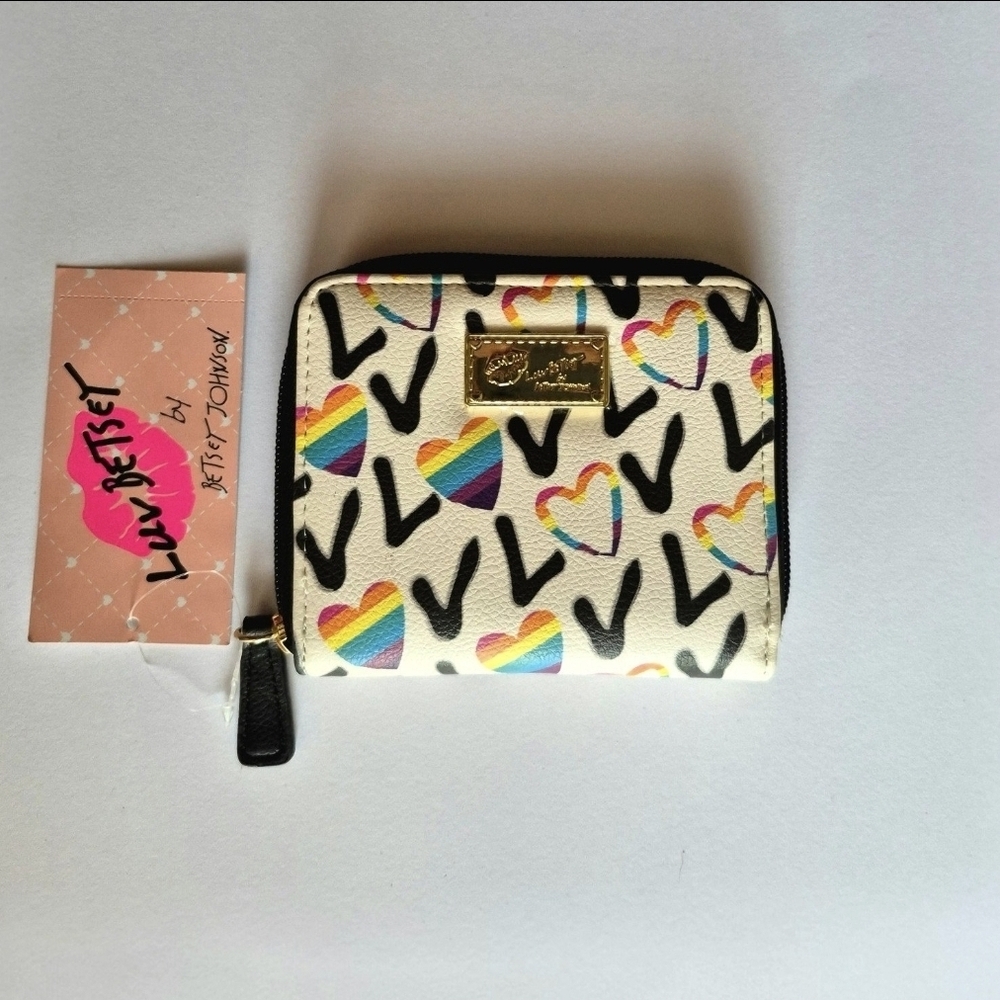 Colorful Heart Zip Wallet